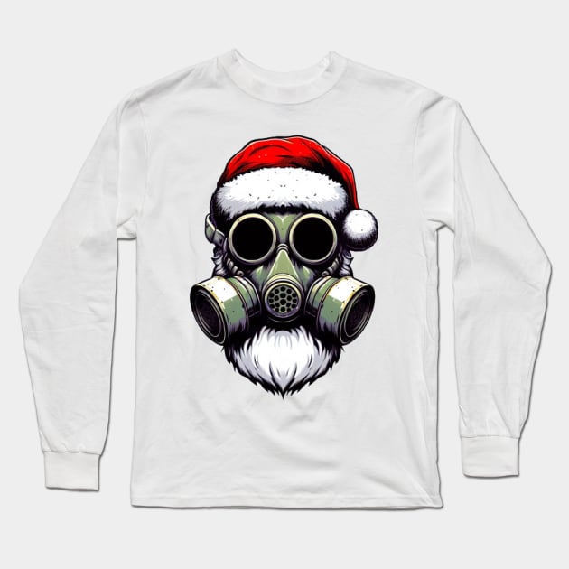 gas mask apocalypse santa claus Long Sleeve T-Shirt by Anthony88